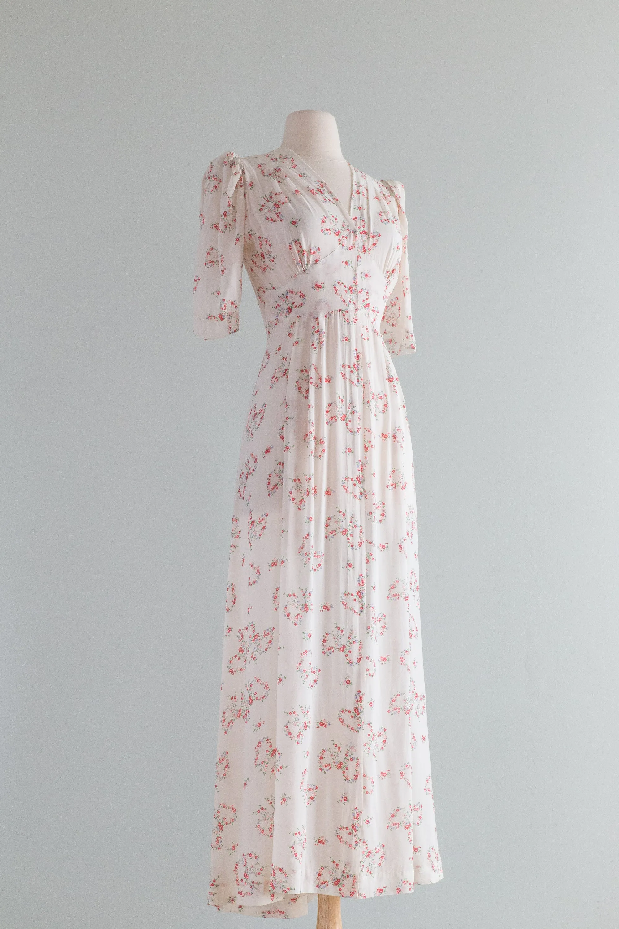 Darling 1930's Dressing Gown By Lady Love / Small