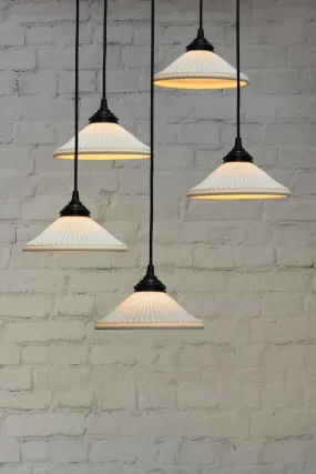 Florence Pleat Ceramic Multi Light Pendant