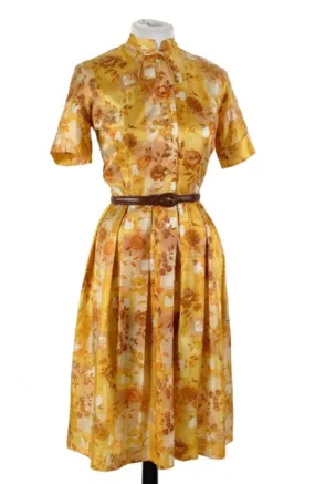 Golden Print Shirtdress