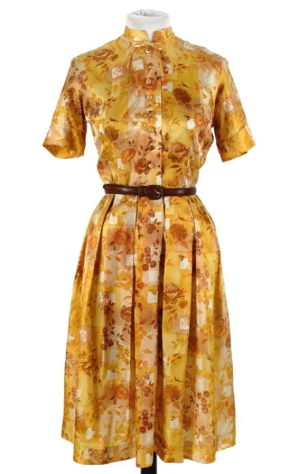 Golden Print Shirtdress