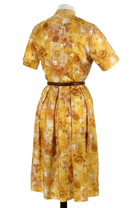 Golden Print Shirtdress