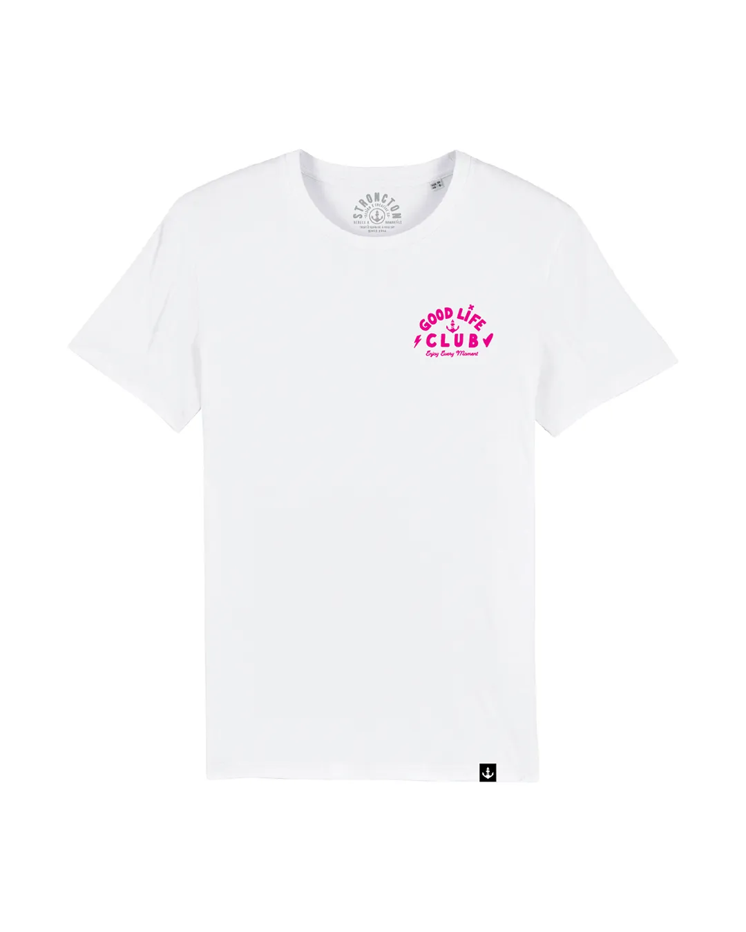 Good Life Club T-Shirt - White / Pink