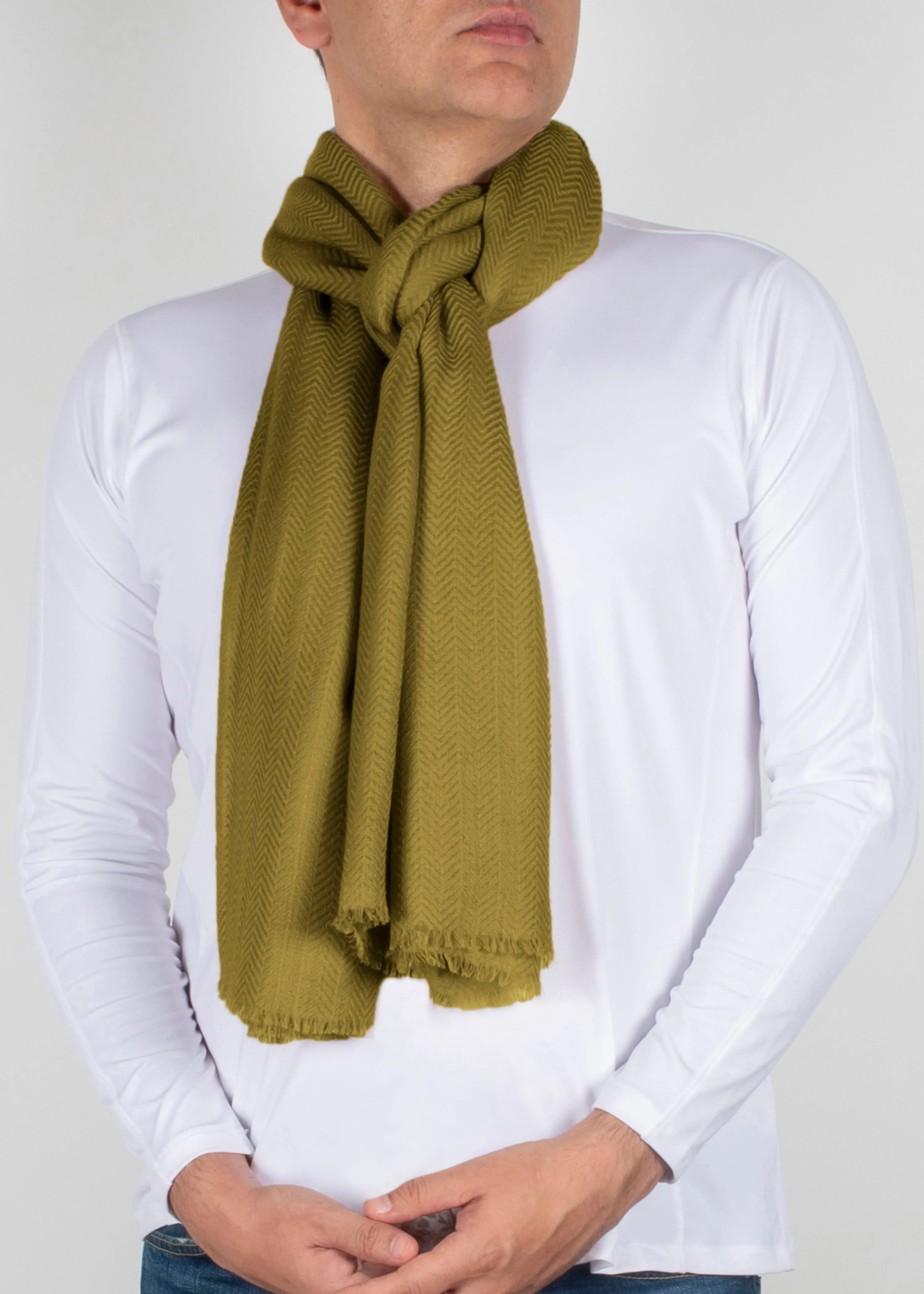 Herringbone Stole in Cashmere