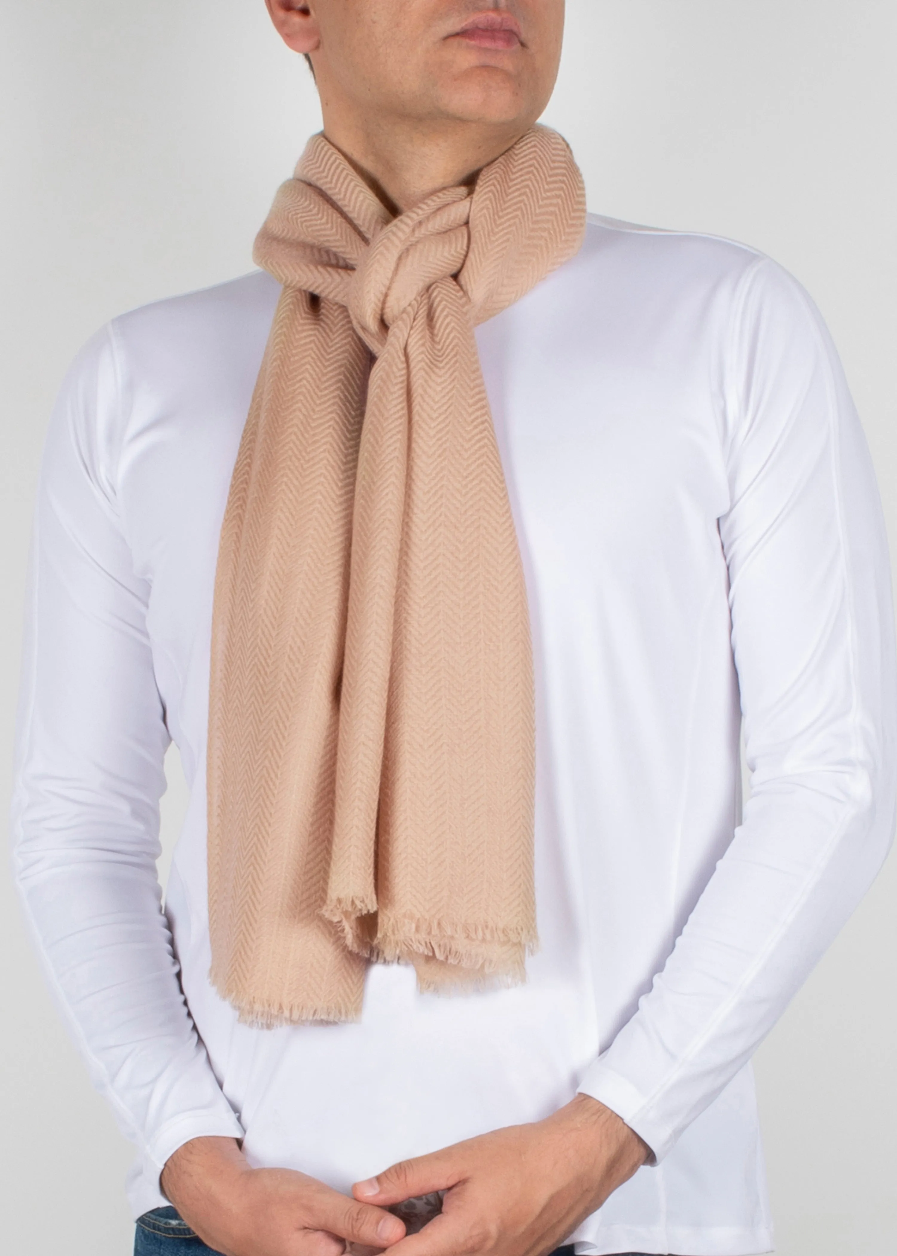 Herringbone Stole in Cashmere