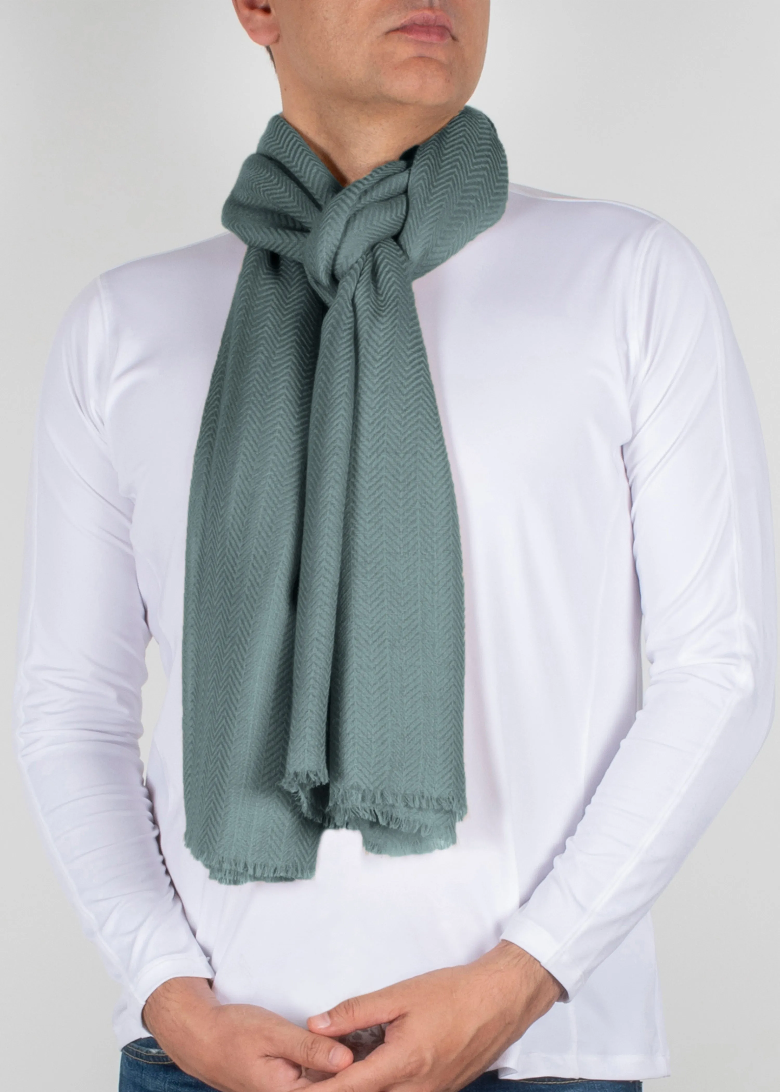 Herringbone Stole in Cashmere
