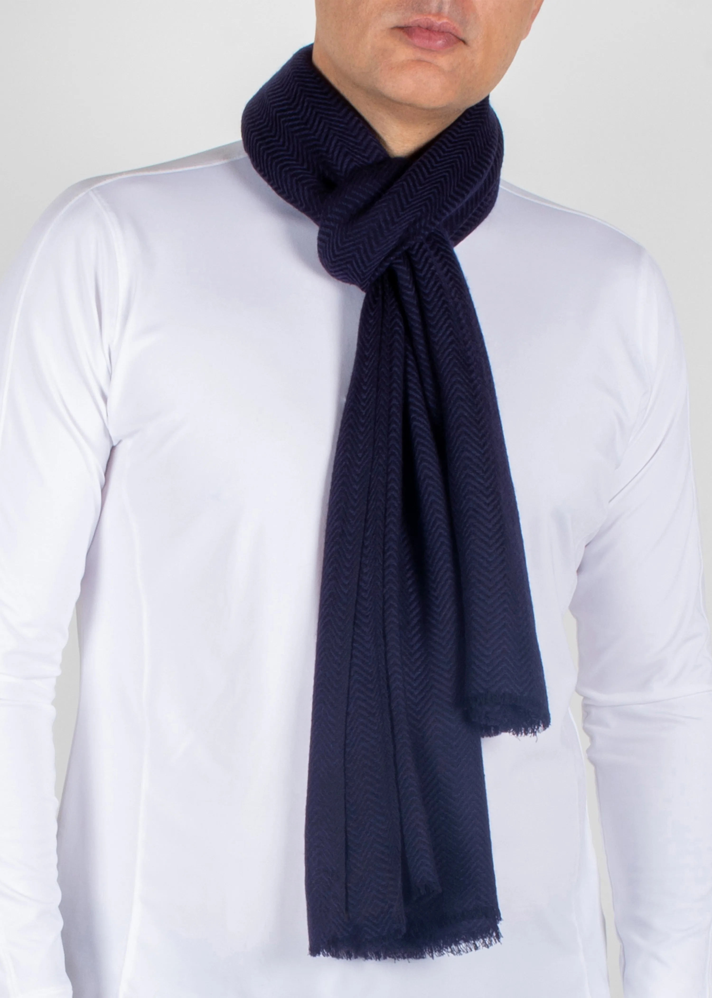 Herringbone Stole in Cashmere