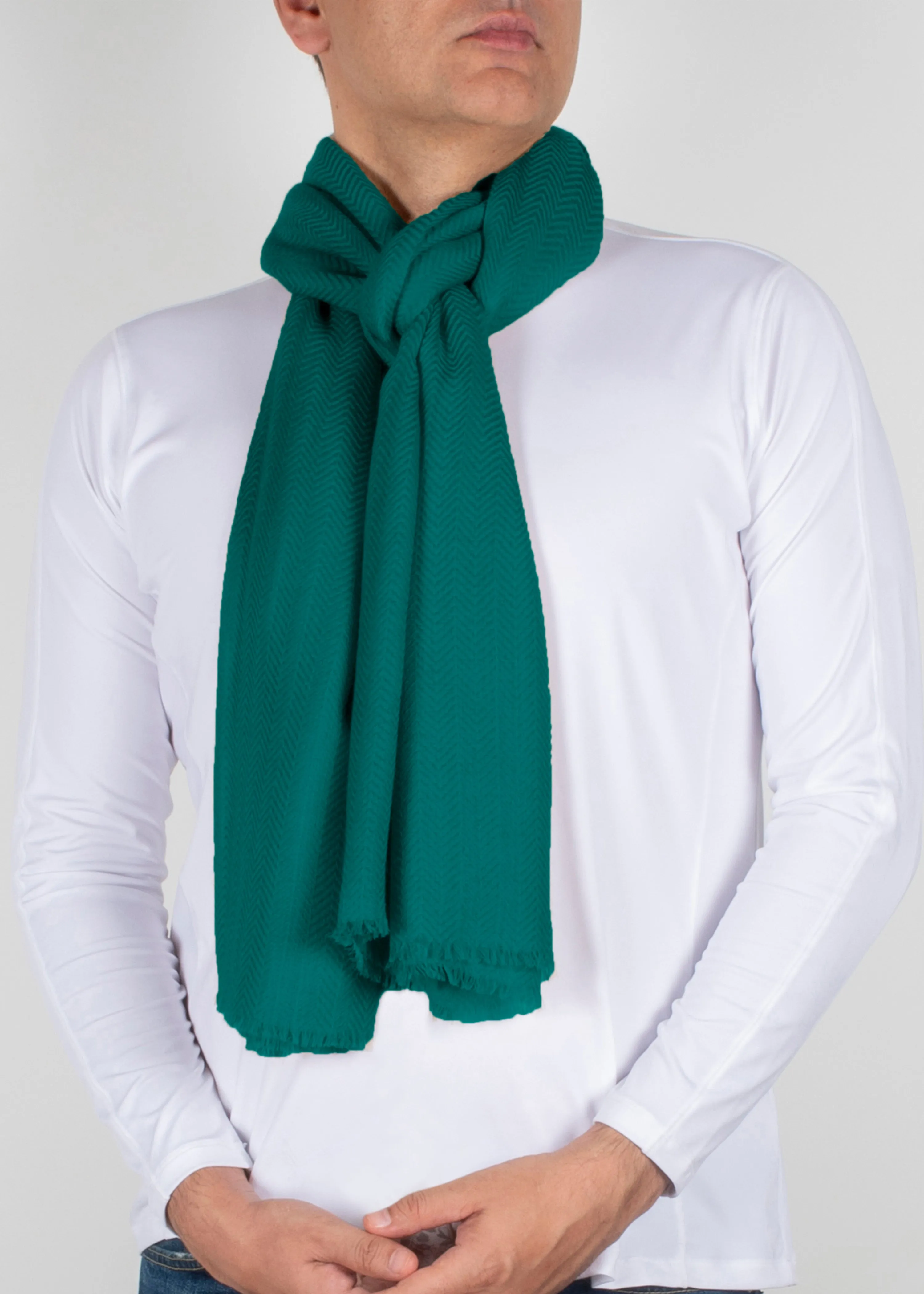 Herringbone Stole in Cashmere