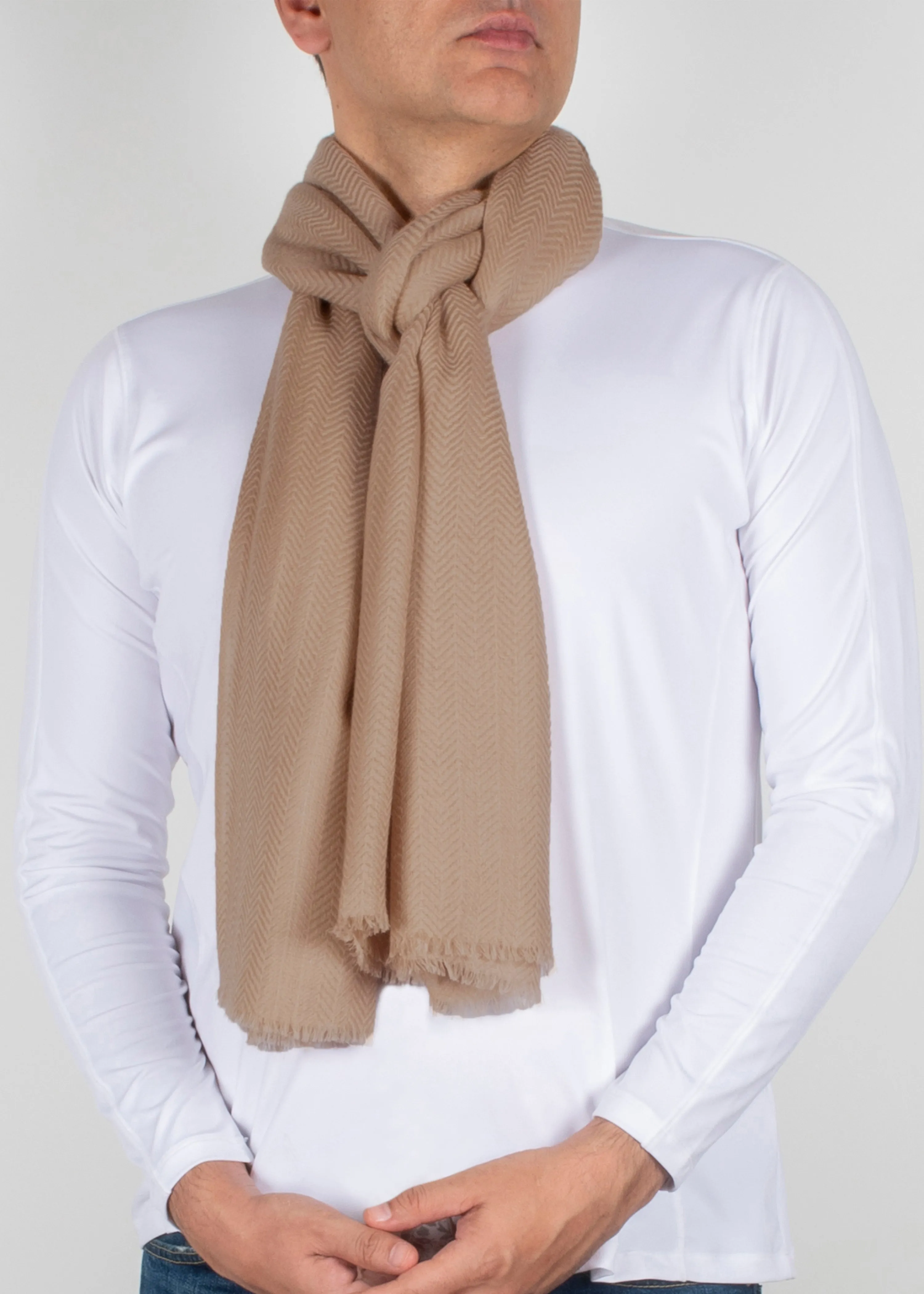 Herringbone Stole in Cashmere