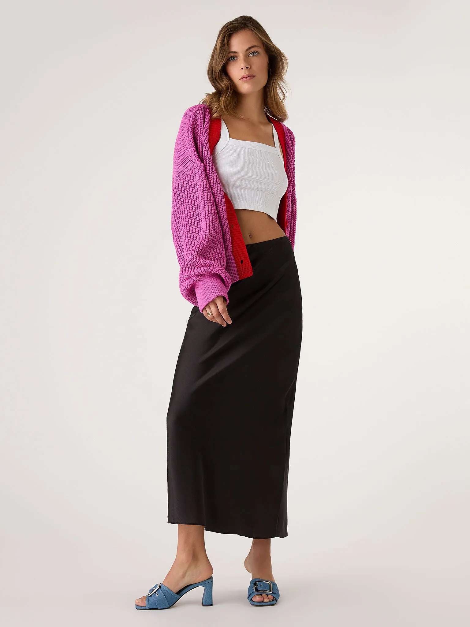 Hopper Cardigan in Pink and Red