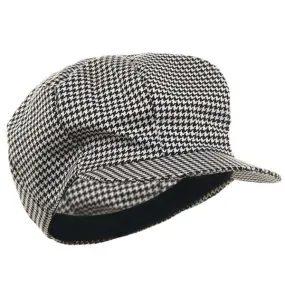 Houndstooth Newsboy Cap