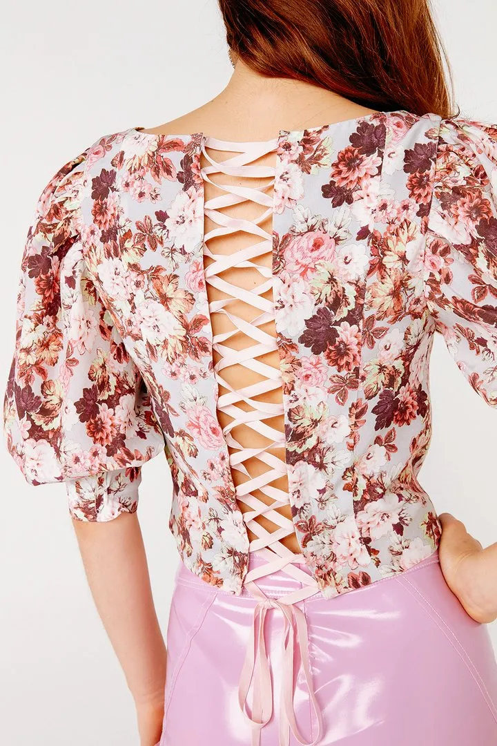 HOUSTON LACE UP BLOUSE
