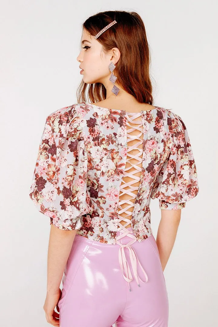 HOUSTON LACE UP BLOUSE