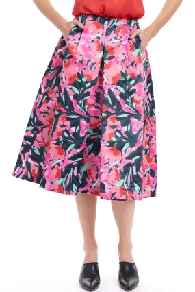 KEIKO Box Pleat Skirt - Party Bouquet