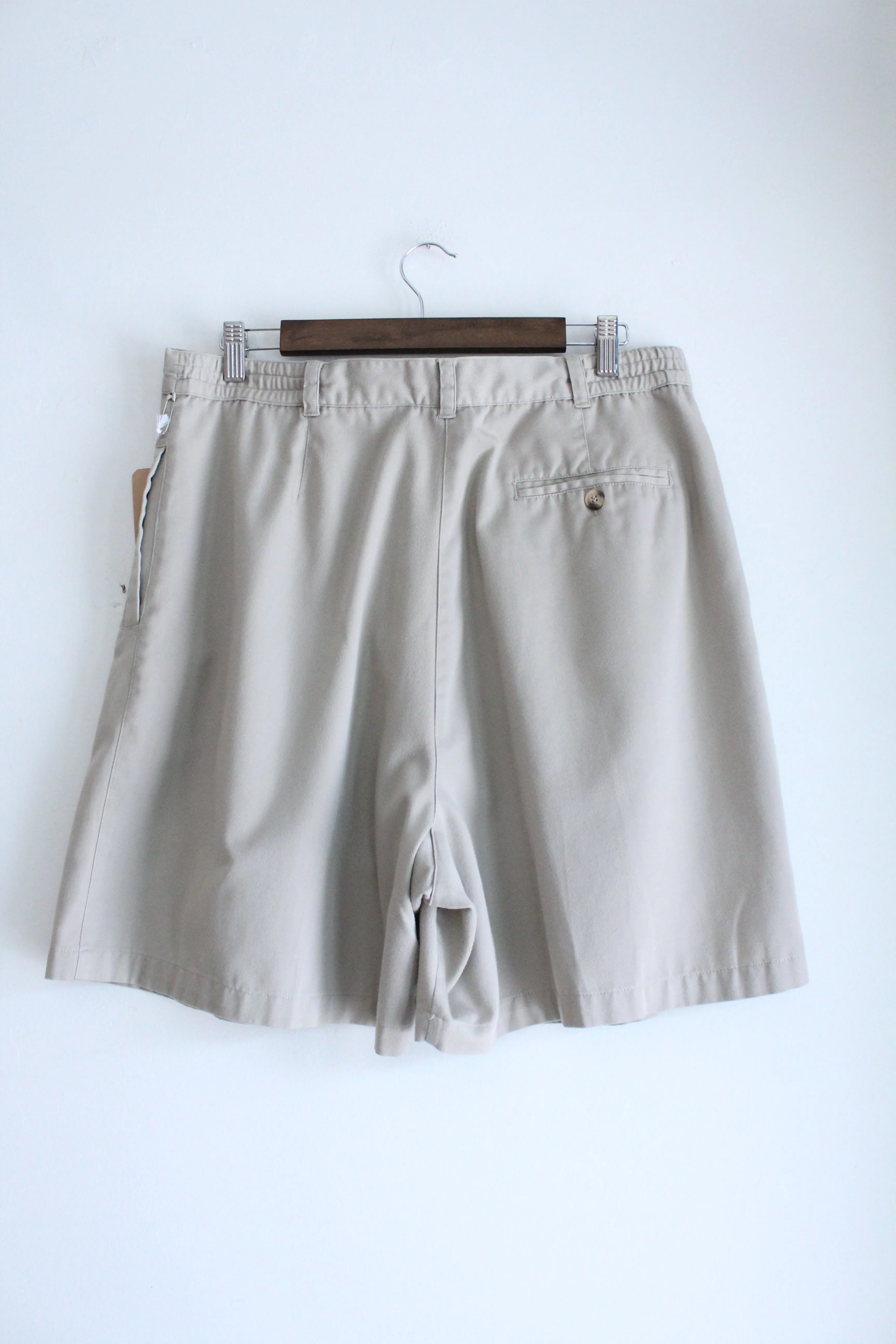 Khaki Pleated Vintage Shorts