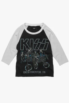 Kiss 76 Bikers Vintage Baseball Tee