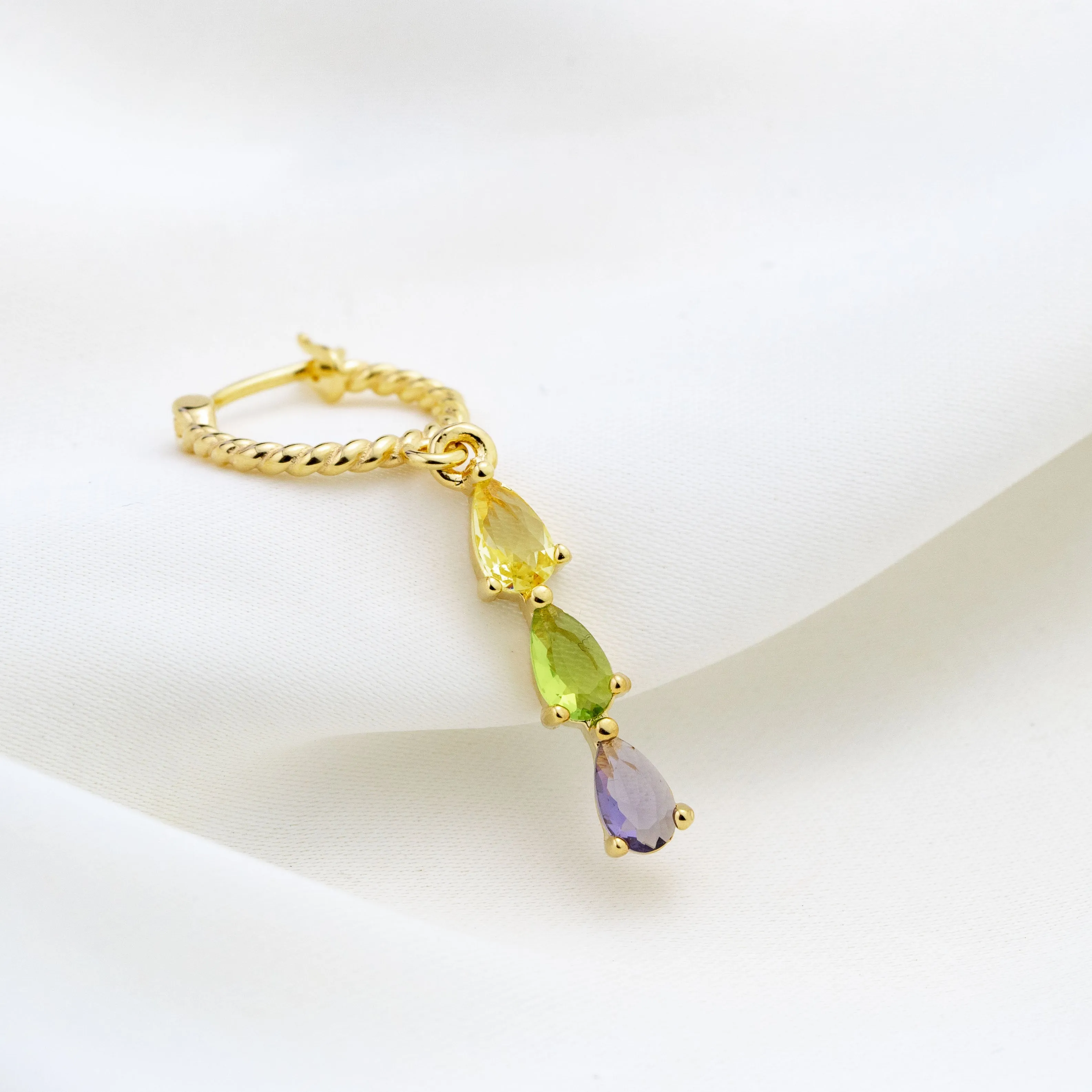 Lavender Field Drop Earring