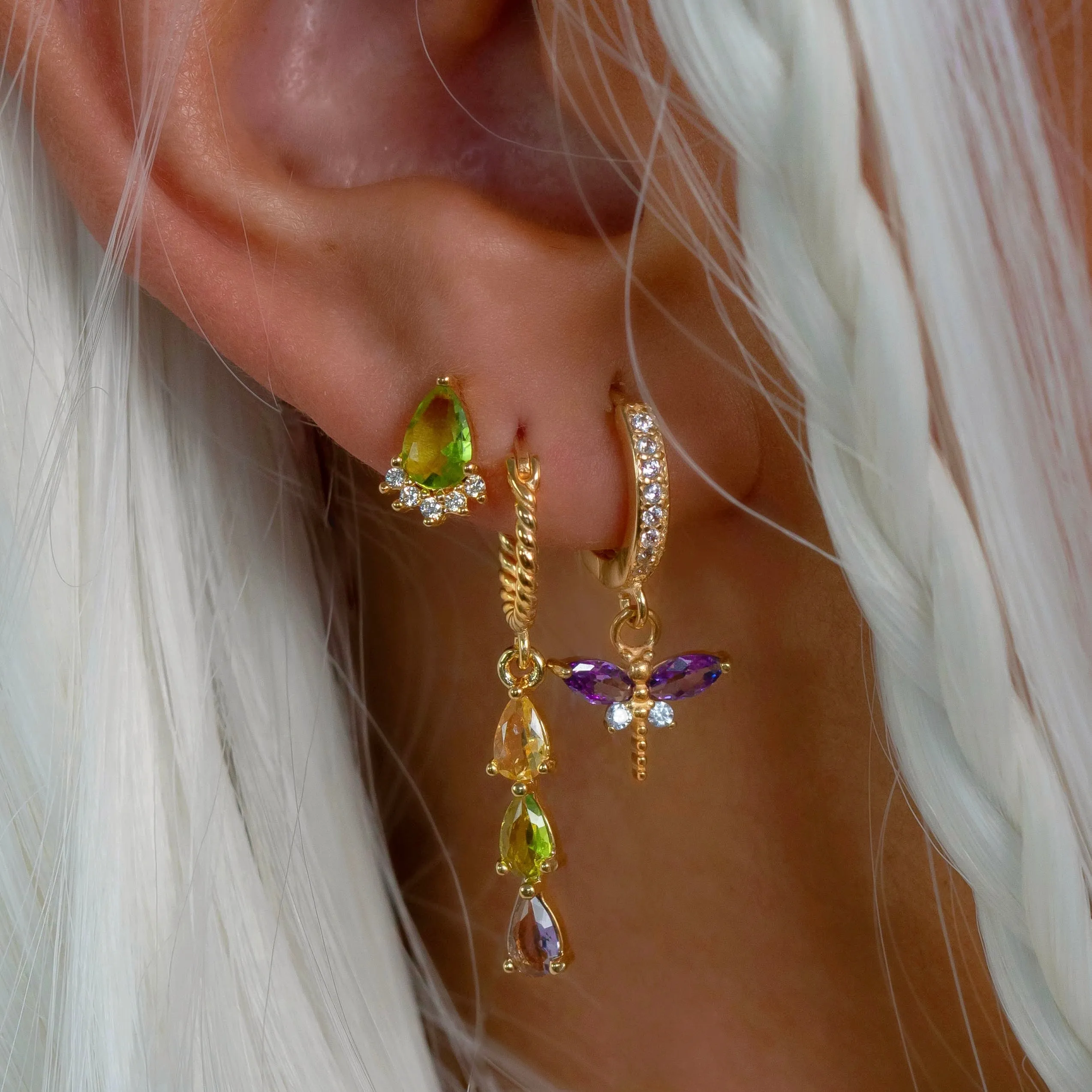 Lavender Field Drop Earring