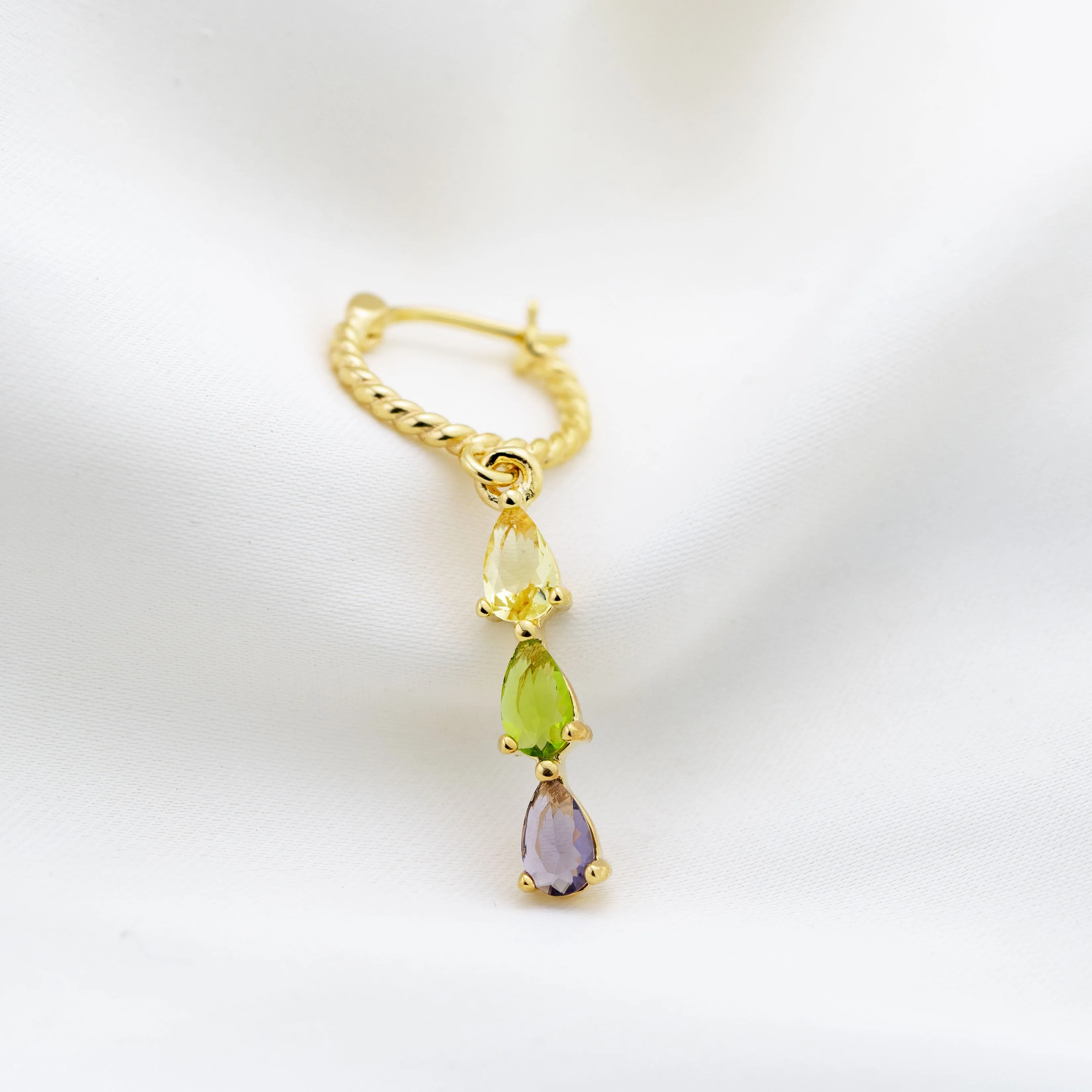 Lavender Field Drop Earring