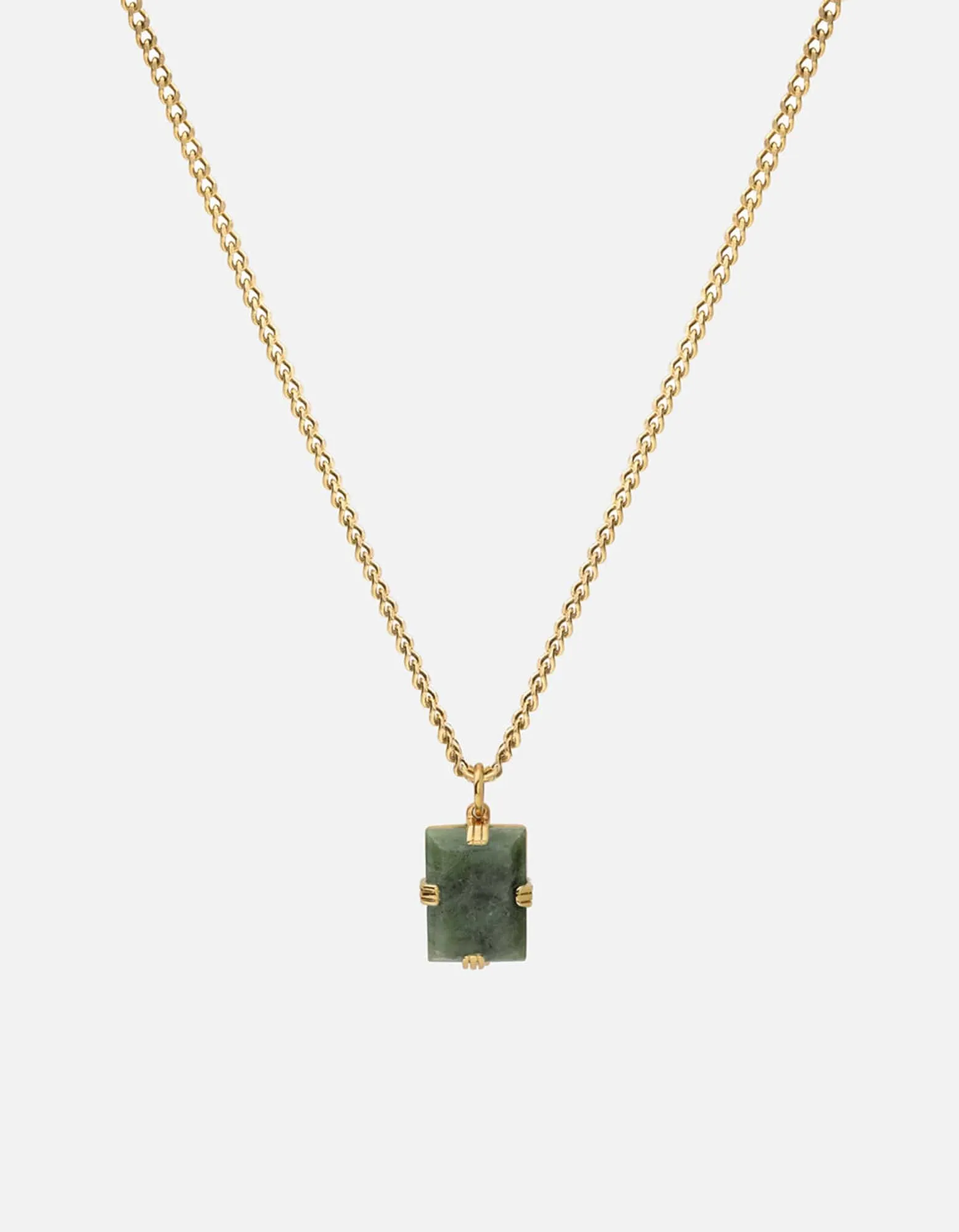 Lennox Jasper Green Necklace, Gold
