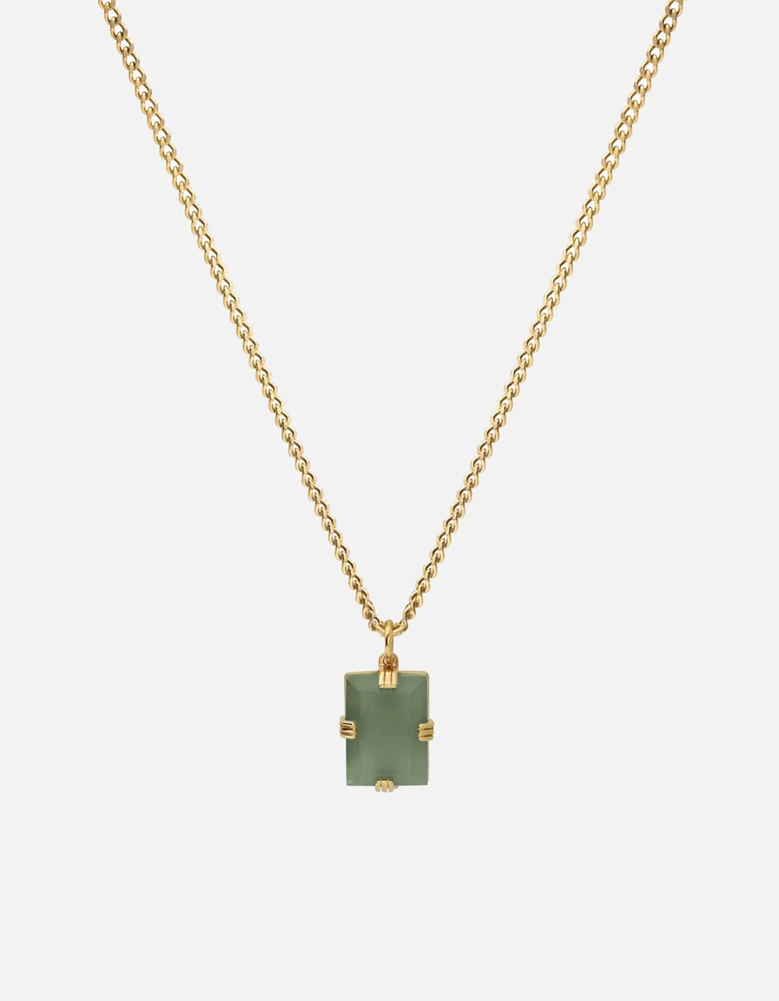 Lennox Jasper Green Necklace, Gold