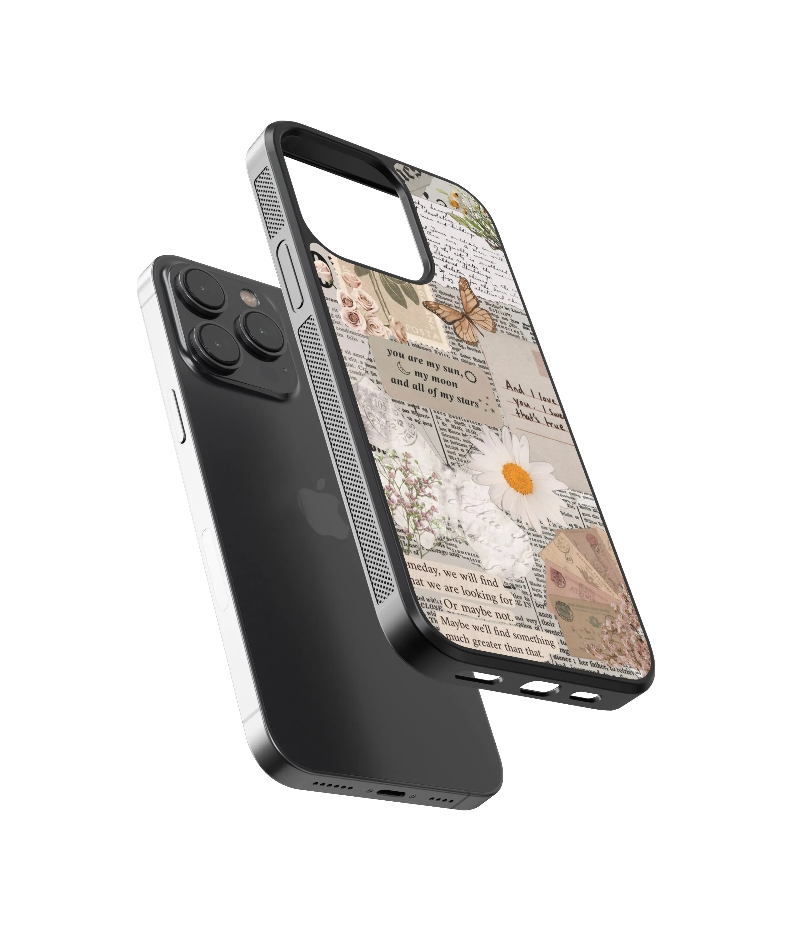 Love Vintage Glass Phone Case Cover