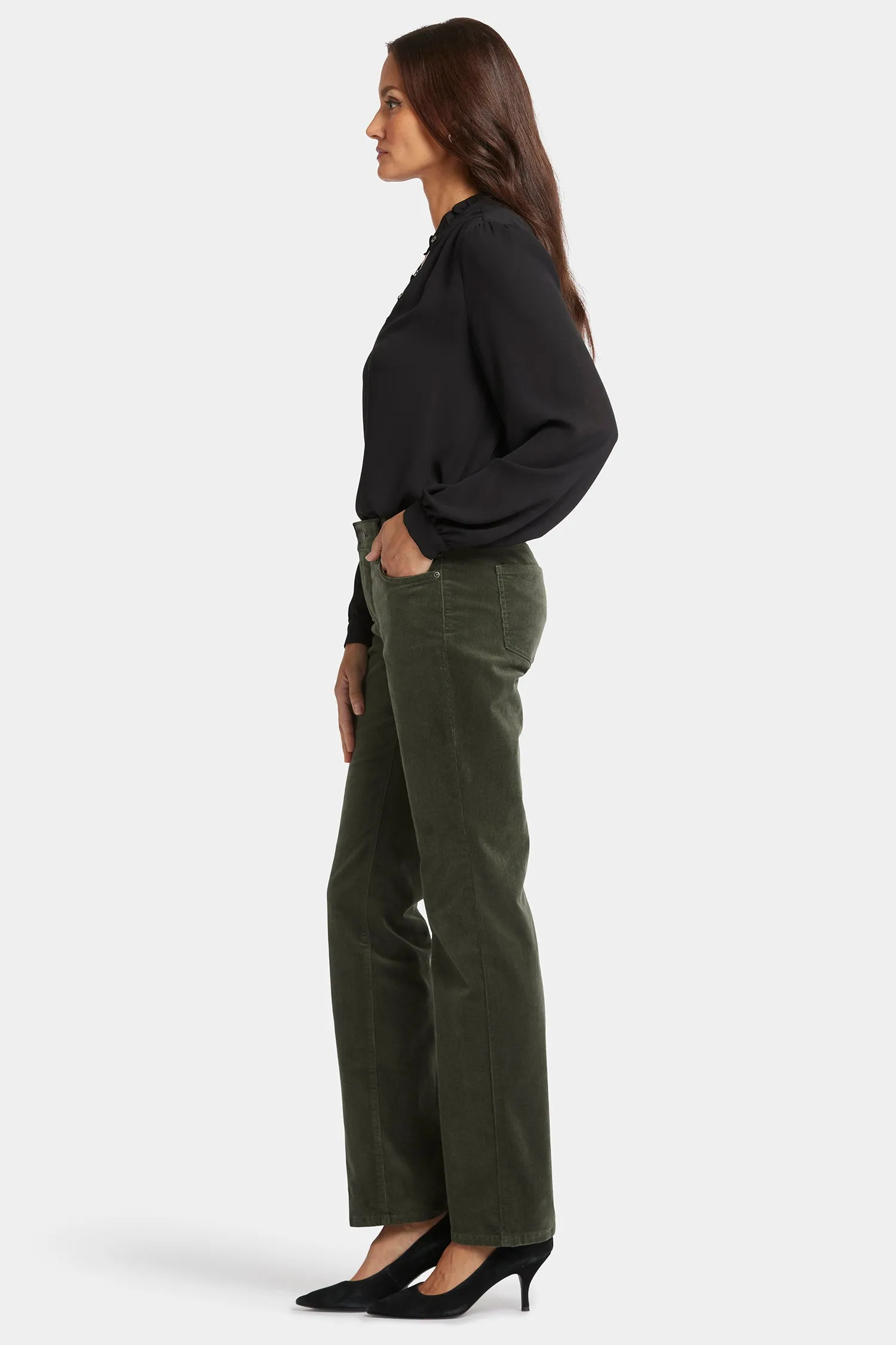 Marilyn Straight Pants - Vine Leaf