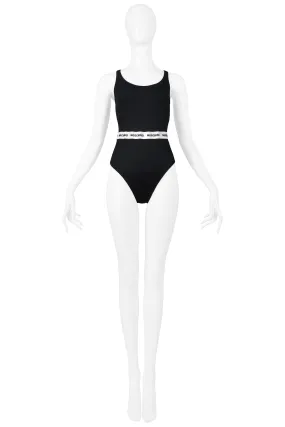 MOSCHINO BLACK UNDERWEAR INSPIRED SWIMSUIT