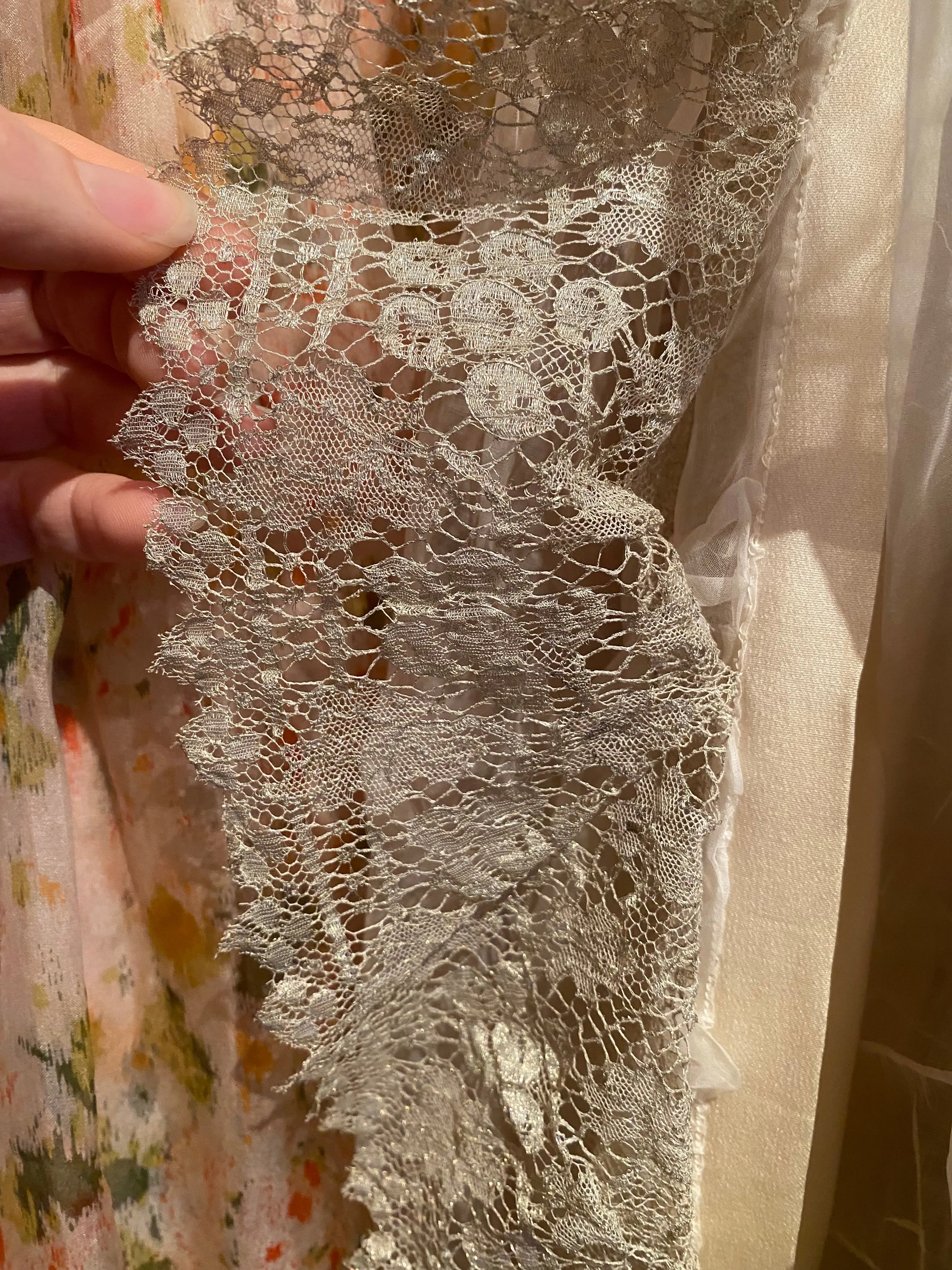 *Museum Worthy 1919 Shanghai Court Presentation Robe De Style Dress With Watteau Train / Small