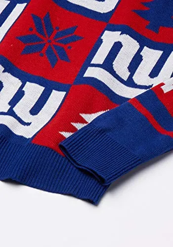 NFL NEW YORK GIANTS PATCHES Ugly Sweater, Large