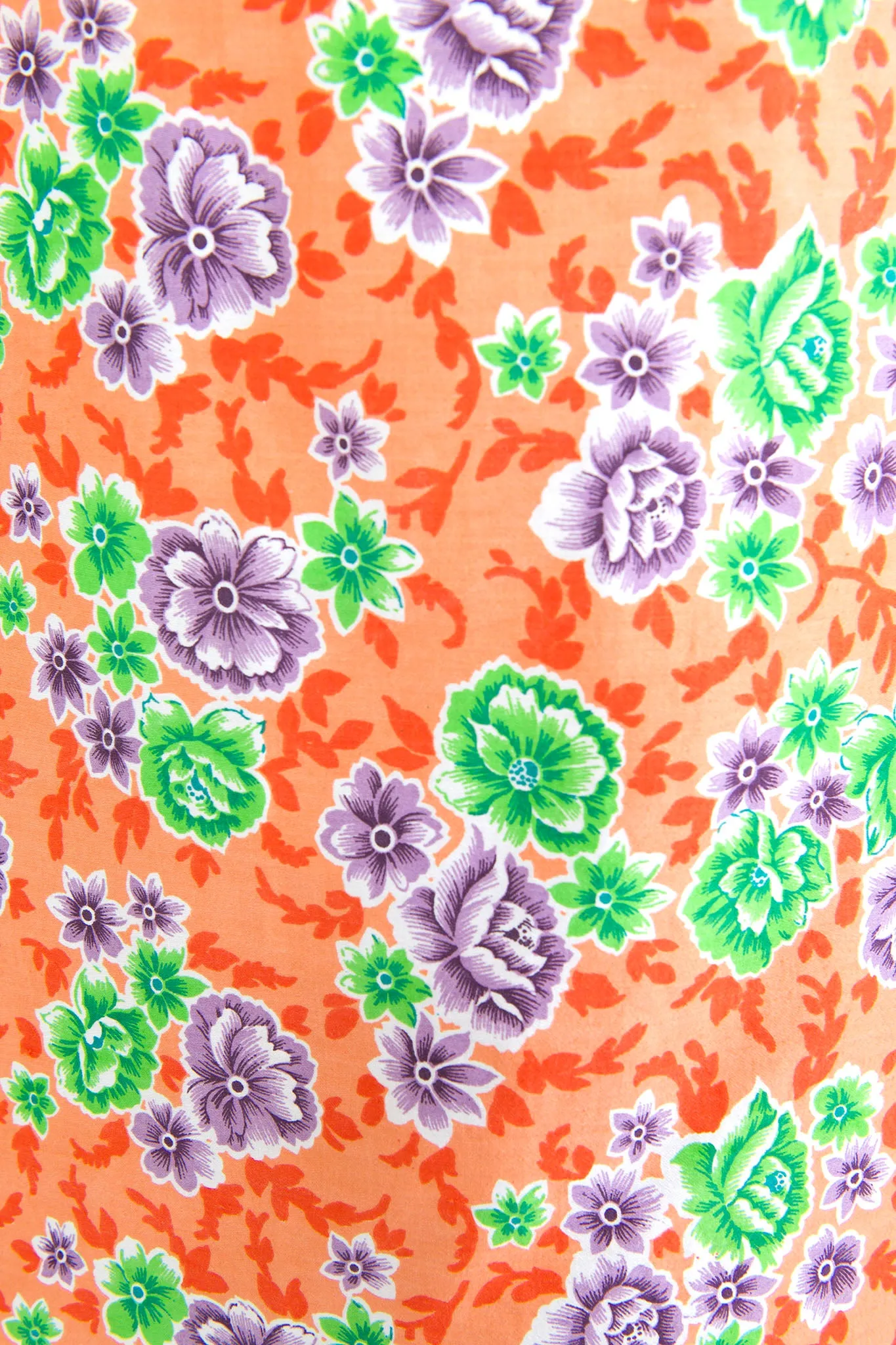 Pencil Skirt in Vintage Orange Floral