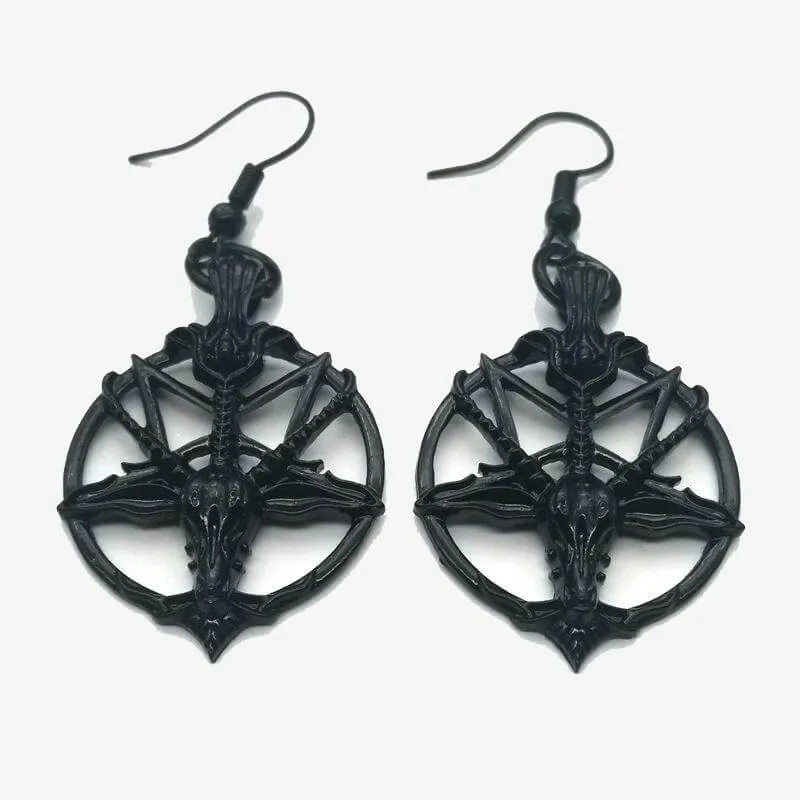 Pentagram Pan God Skull Goat Head Pendant