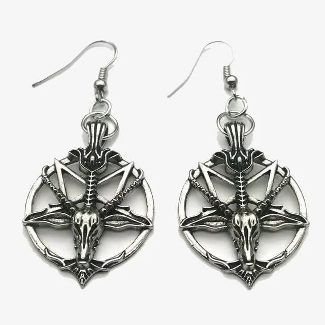 Pentagram Pan God Skull Goat Head Pendant