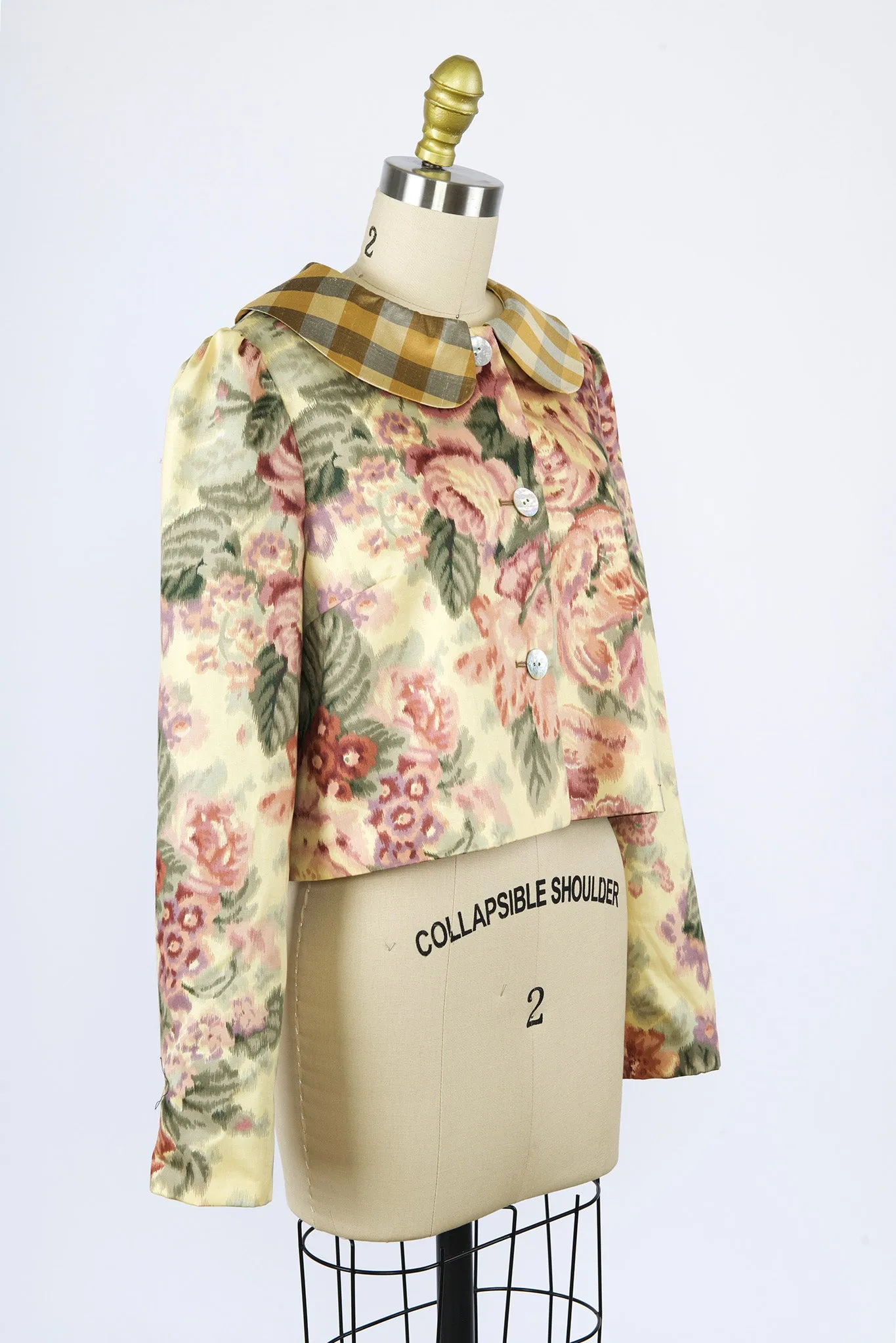 Peter Pan Coat in Vintage Floral and Gingham