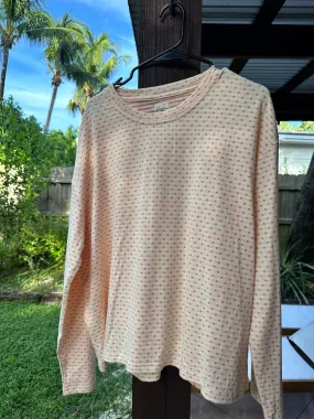 Polka Dot Long Sleeve Pajama Top