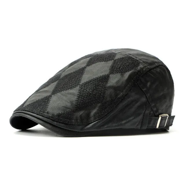 PU Leather Beret BR009
