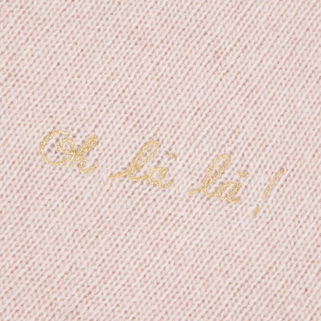 "Oh La La" Choiseul Recycled Wool Sweater (English Pink)