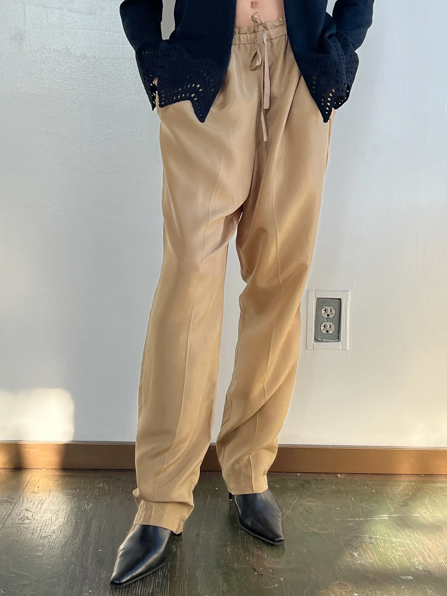 Sand Silk Draw String Pants (M)