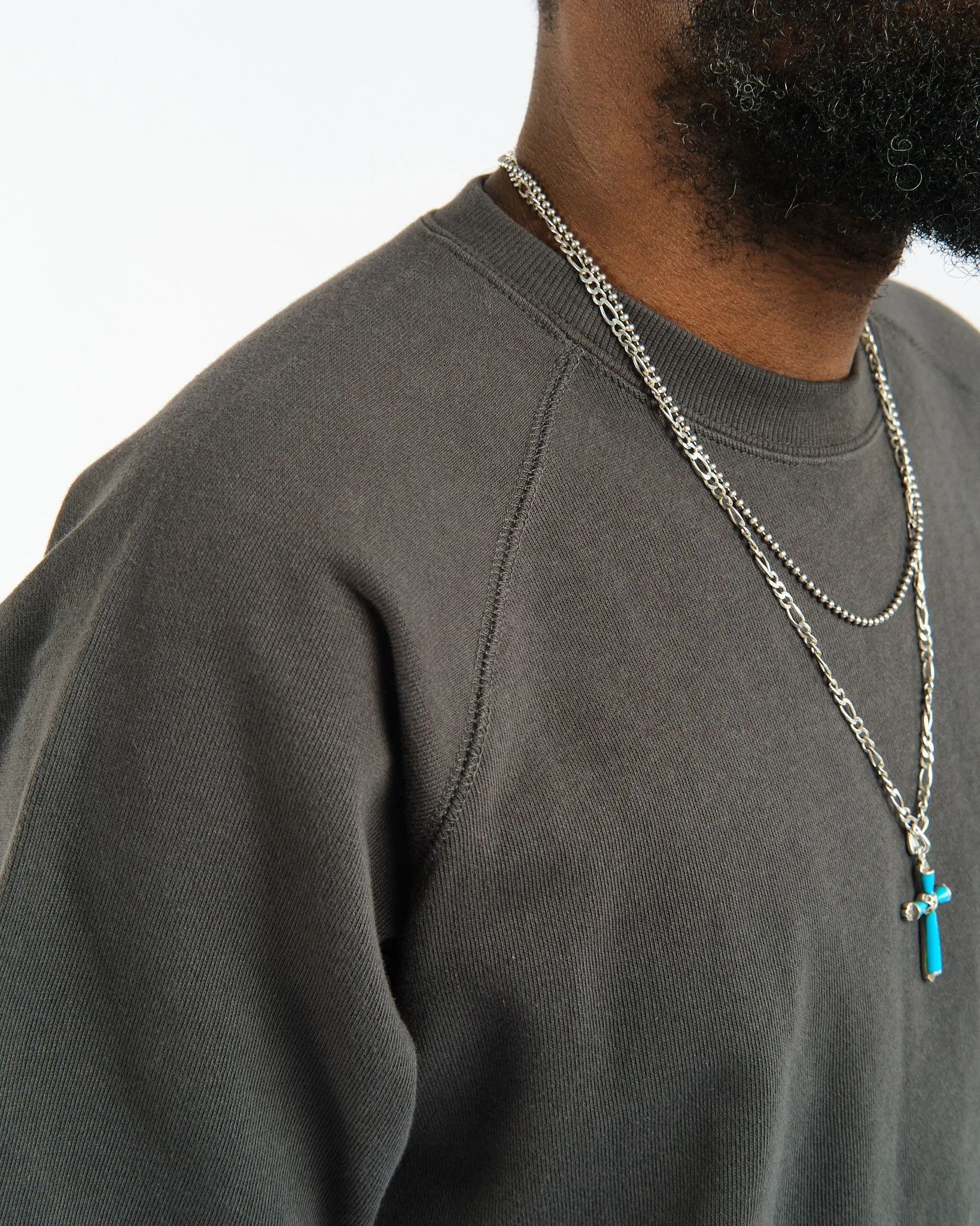 Short Sleeve Sweat Cut-Off Black