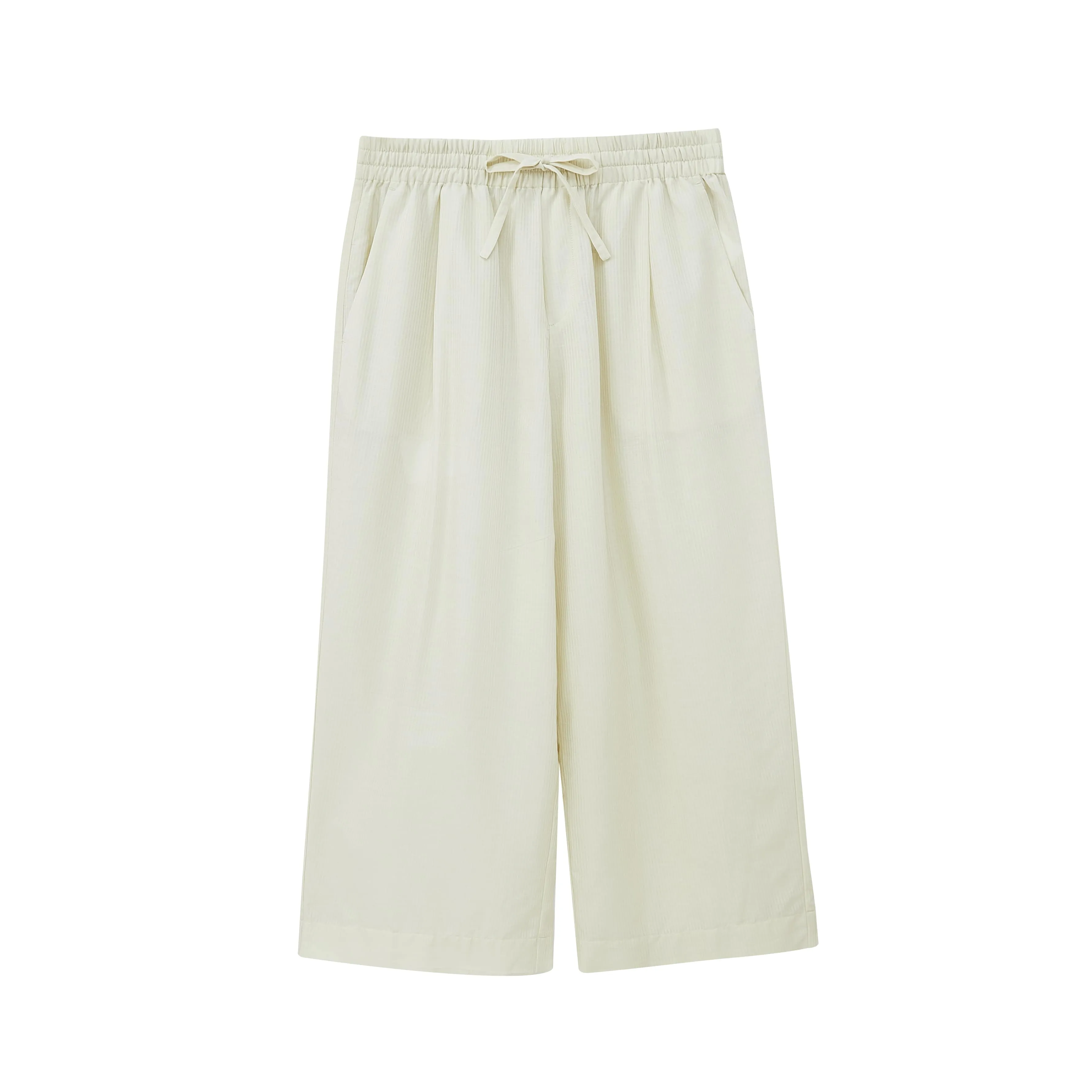 Silk Cotton Straight Leg Pants