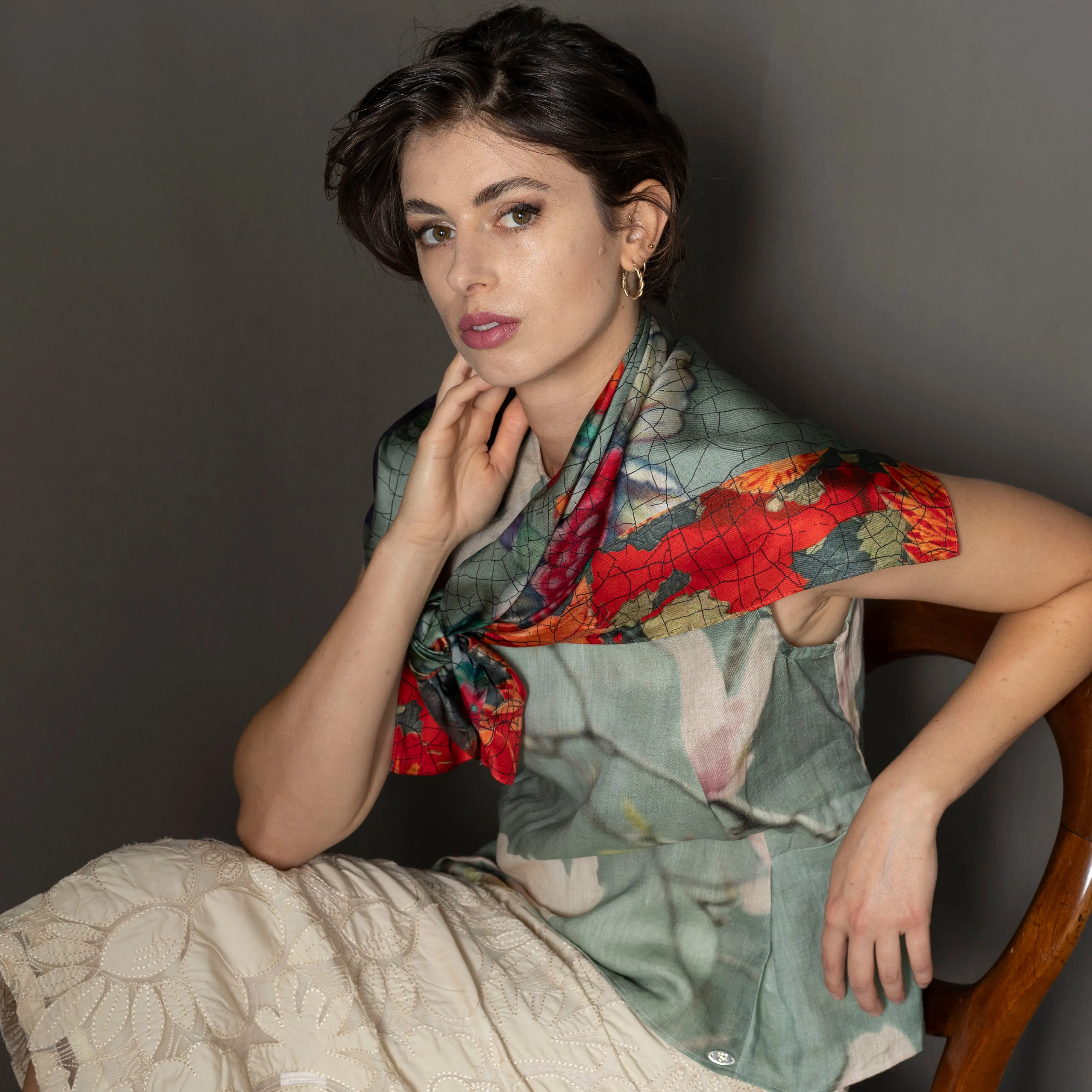 silk scarf - chintz