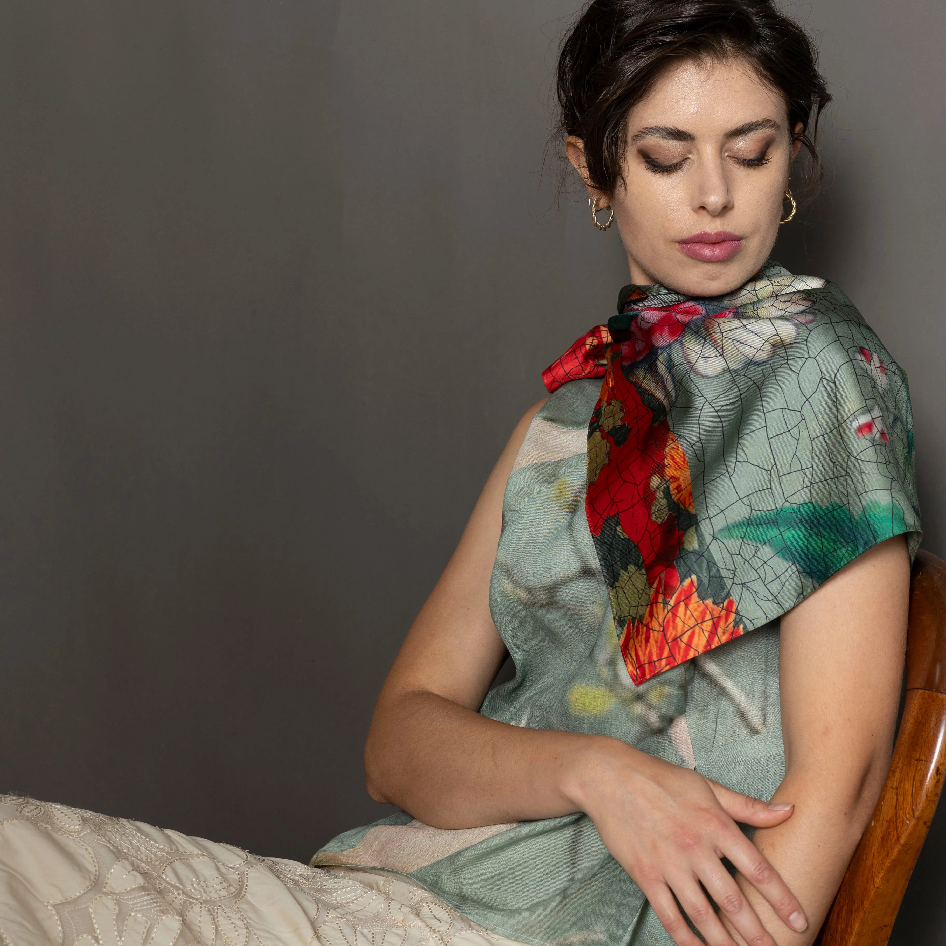 silk scarf - chintz