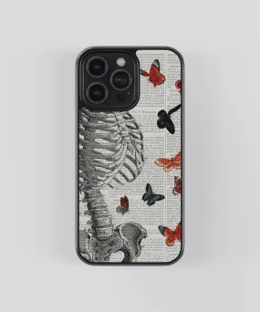 Skeleton Vintage Glass Phone Case Cover