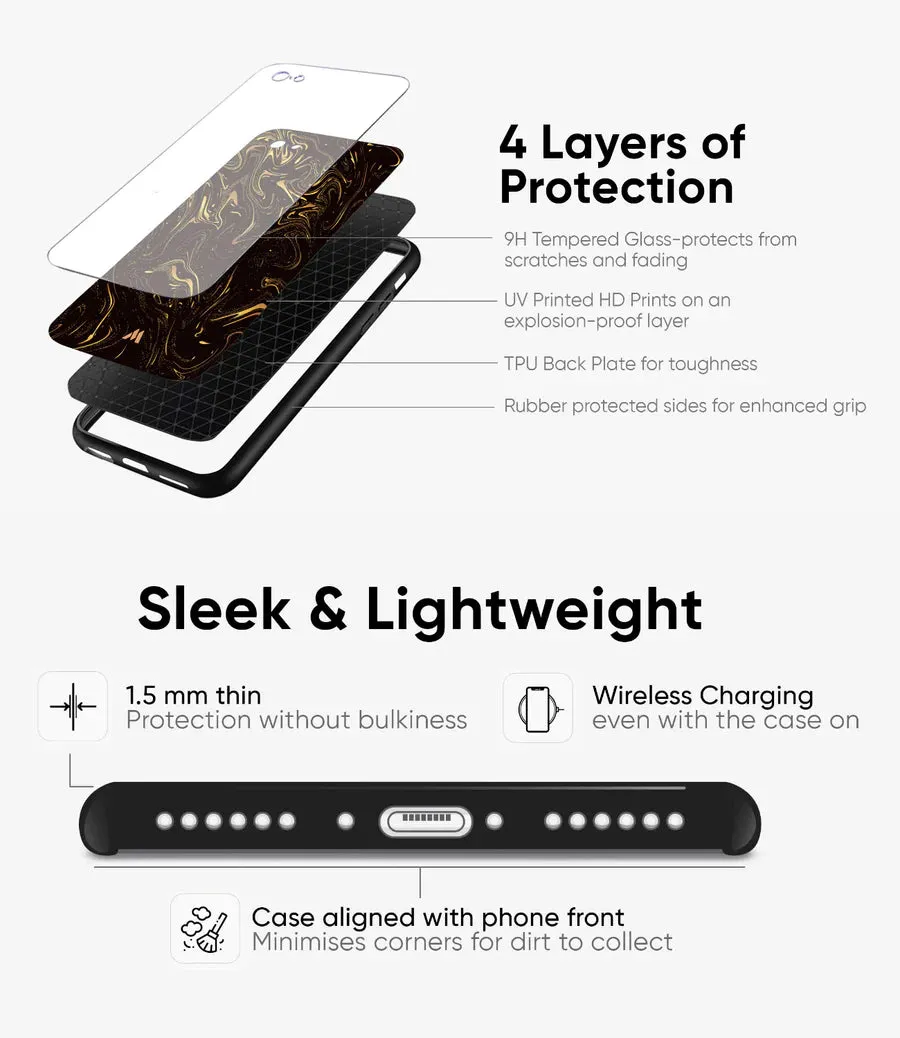 Skeleton Vintage Glass Phone Case Cover