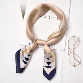 Small Fashion Print Silk Scarf