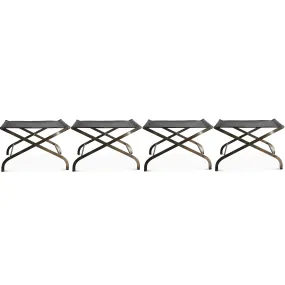 Steel and Leather Stools by Anthony Citterio for Flexform