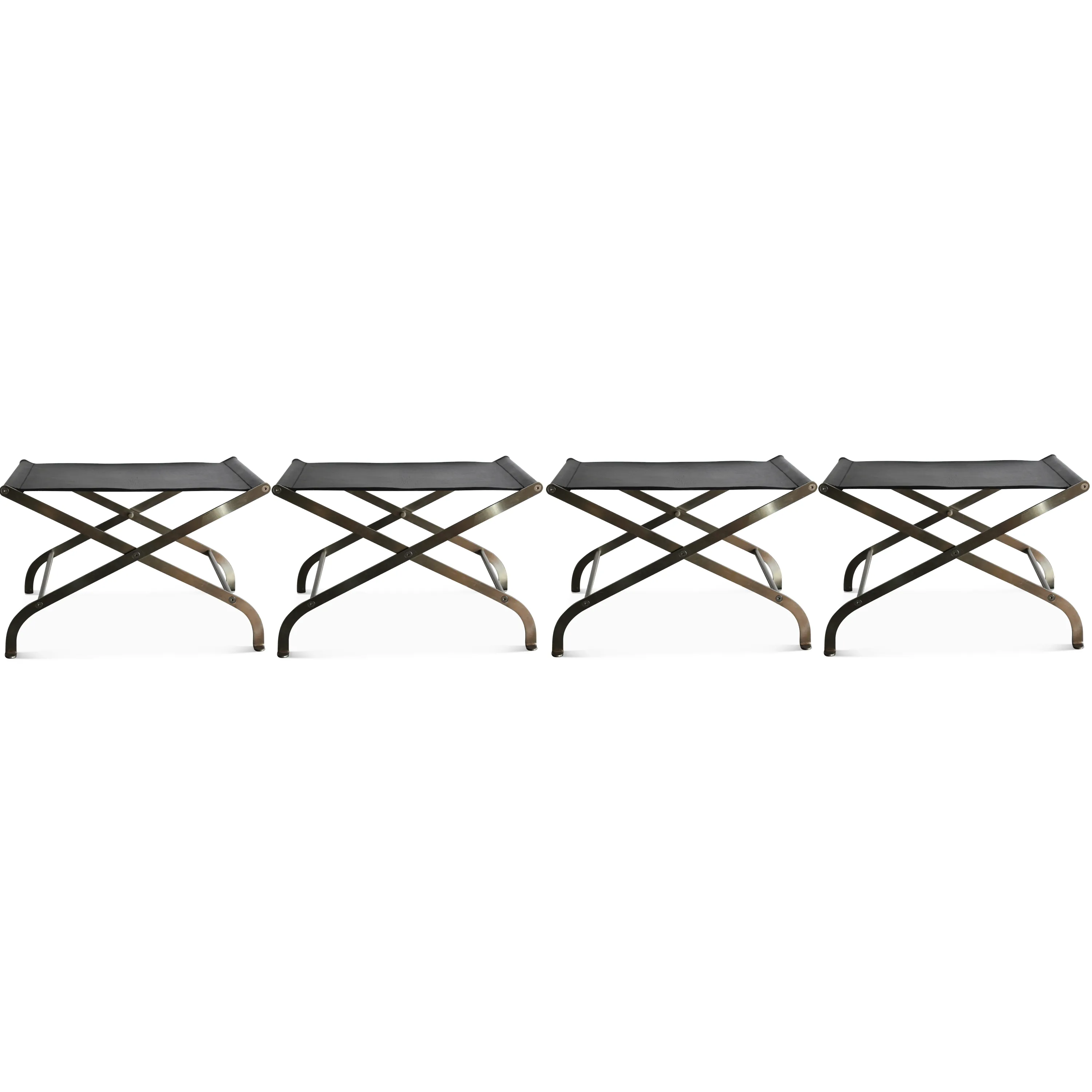 Steel and Leather Stools by Anthony Citterio for Flexform