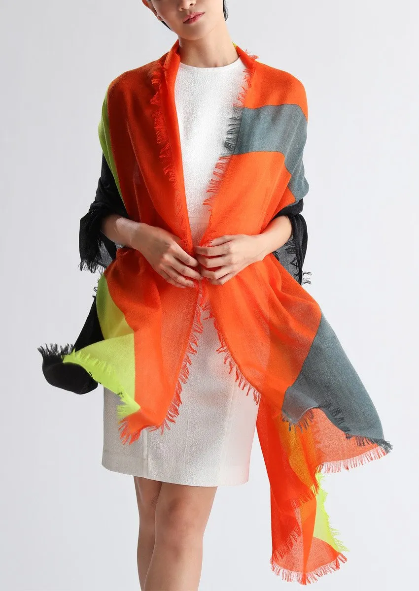 super fine baby cashmere scarf by Junko Koshino