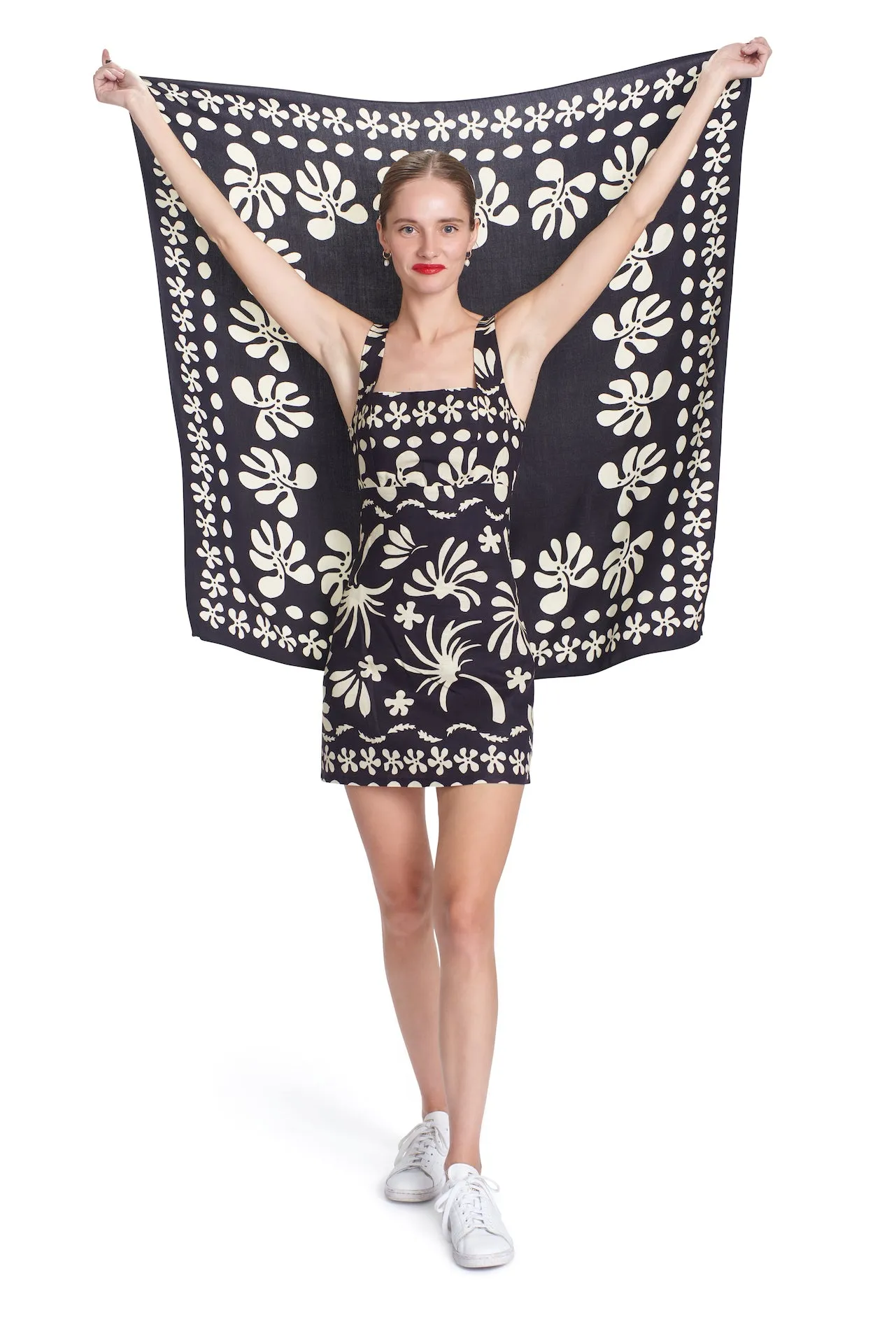 THE BIG SCARF - pressed flower