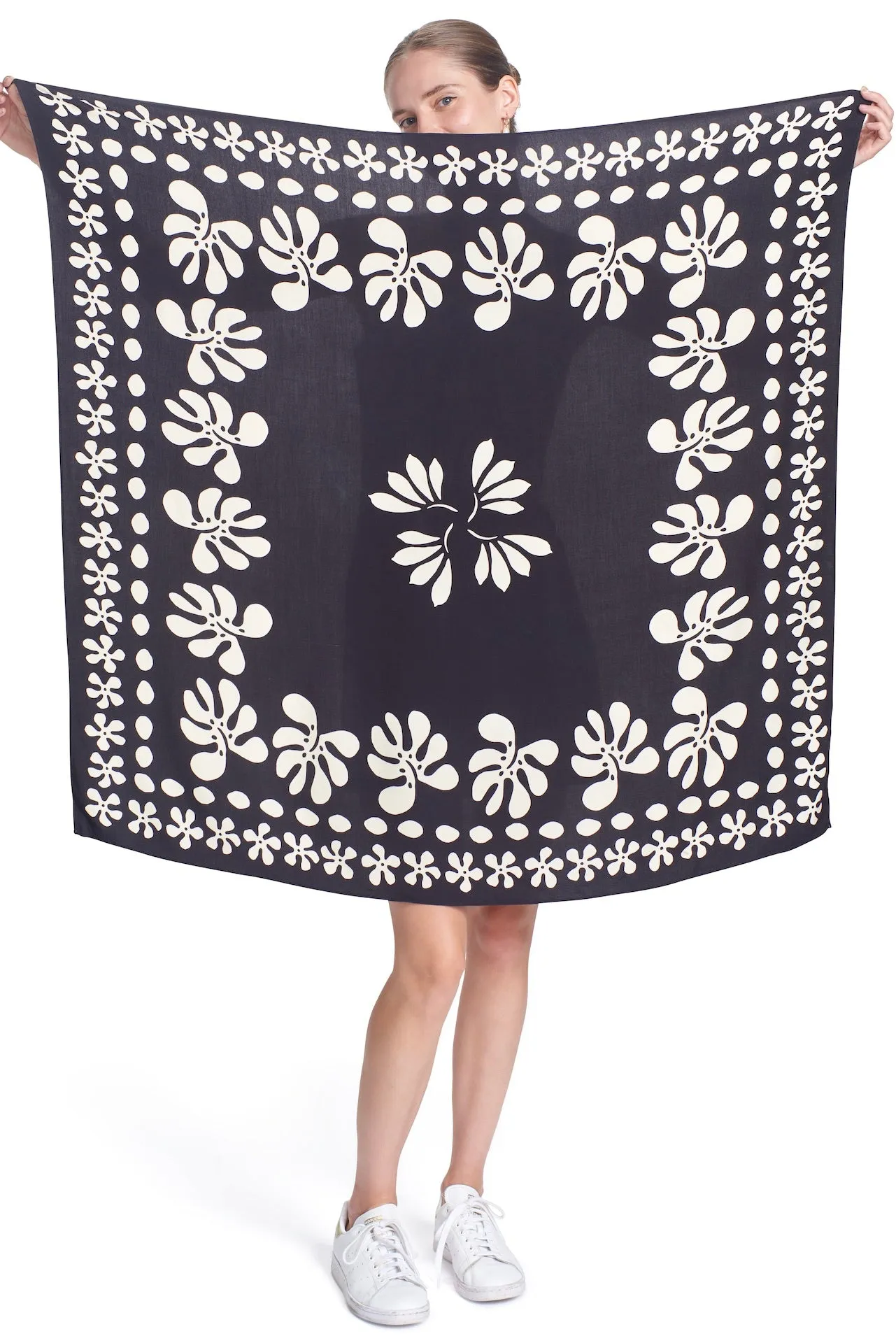 THE BIG SCARF - pressed flower