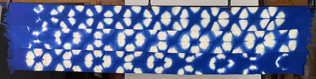 Tiv Indigo Textile Scarf Shawl Table Runner - Lions' Paw Design